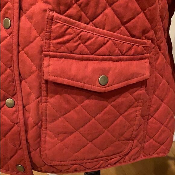 Duluth Trading Burnt Orange Cortland Quilted Jacket Size Small Fisherman Core - Picture 9 of 11